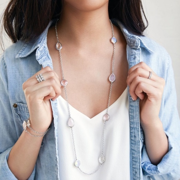 Chloe and Isabel Silver Minaret Long Station Necklace - Picture 2 of 3